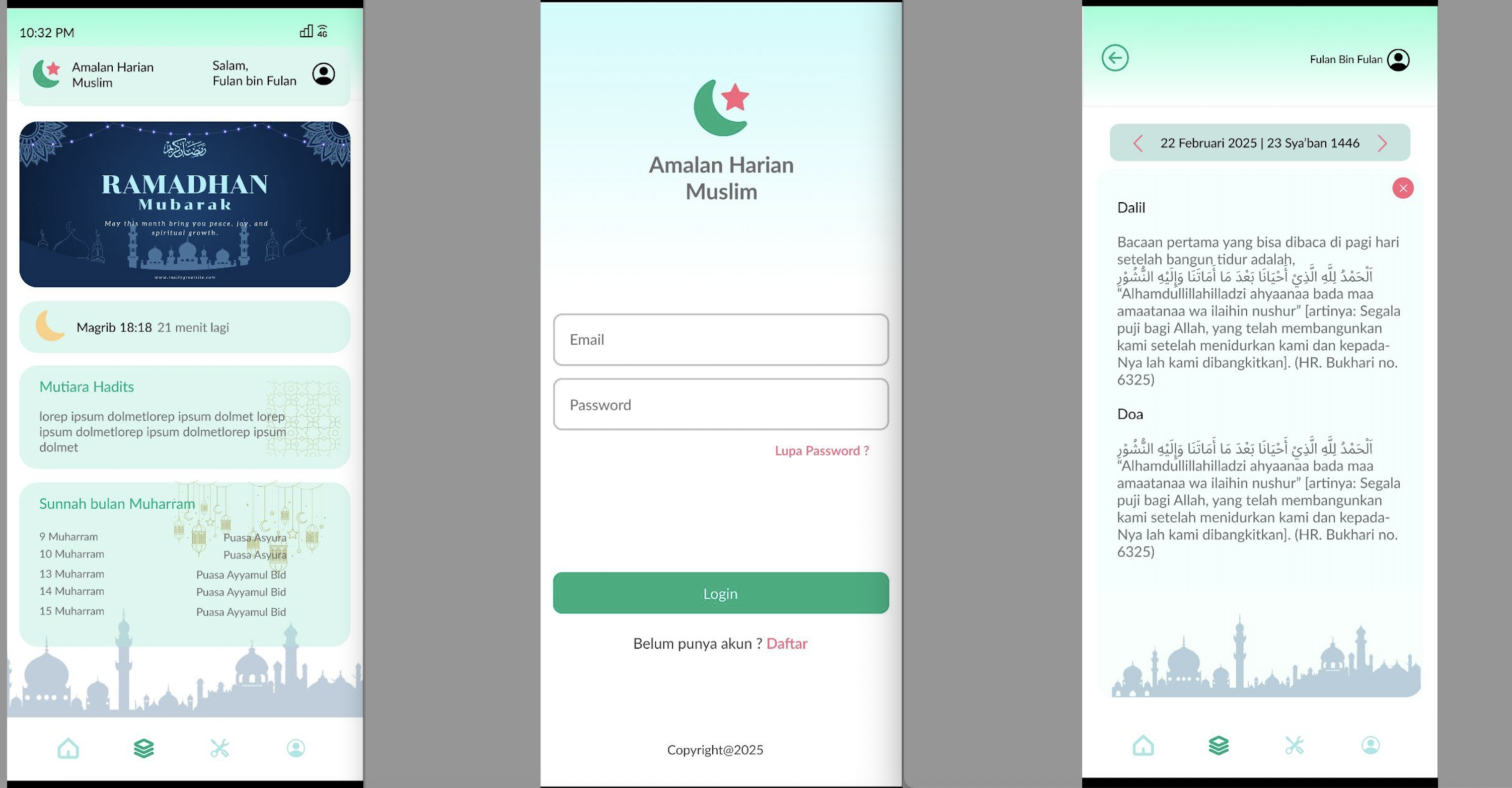 Aplikasi Amalan Harian muslim