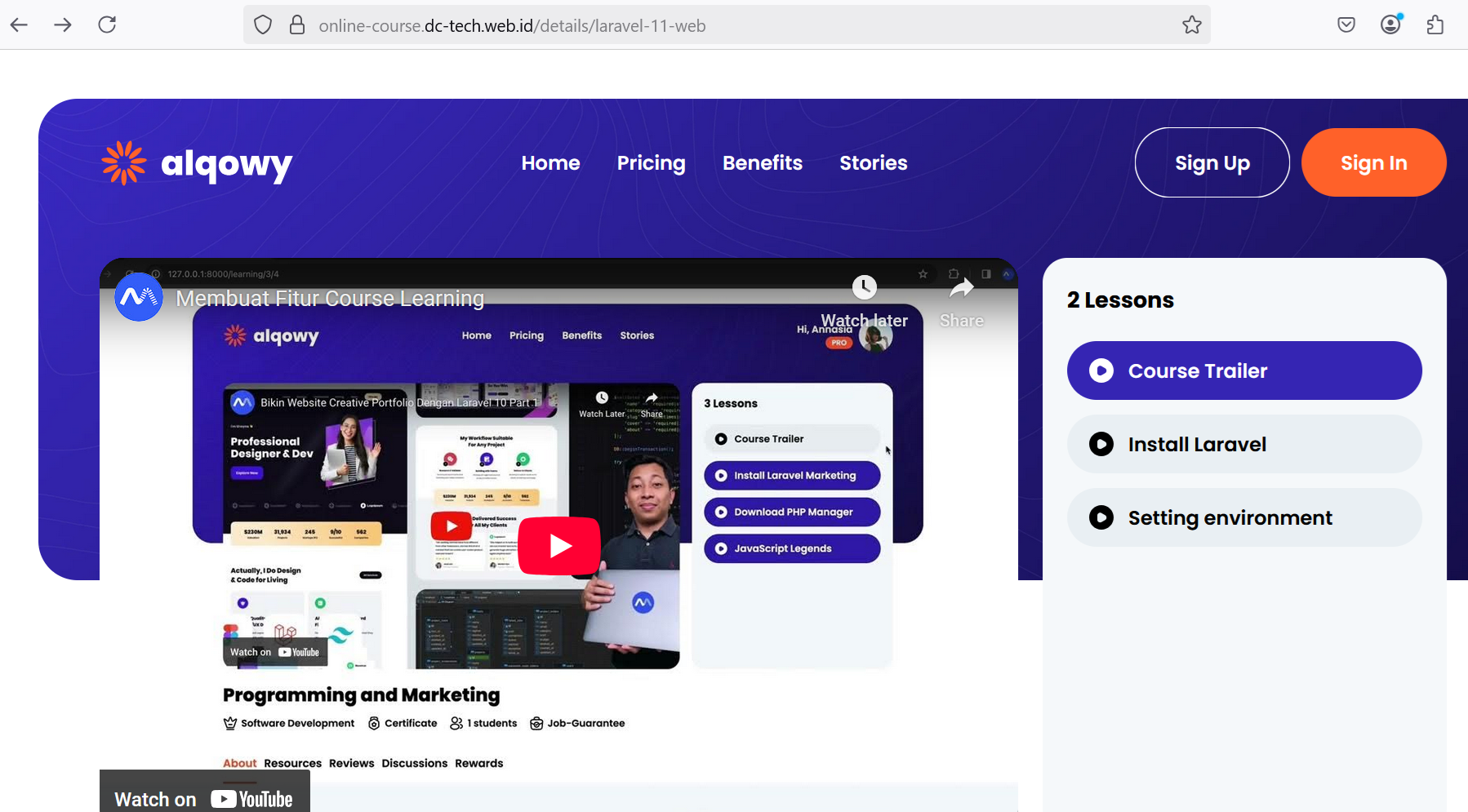 Aplikasi Online Course