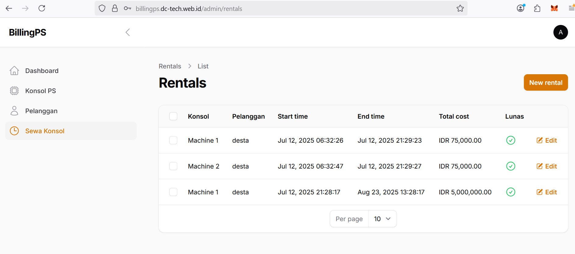 Sistem Billing Rental PlayStation (PS) Laravel dan IOT